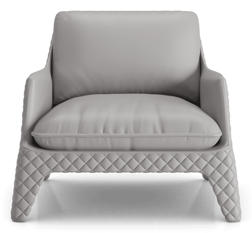 Modloft Chatham Lounge Chair Pearl Grey Leather