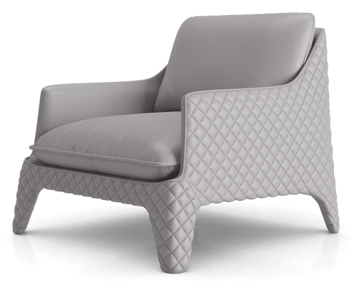 Modloft Chatham Lounge Chair Pearl Grey Leather