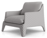 Modloft Chatham Lounge Chair Pearl Grey Leather