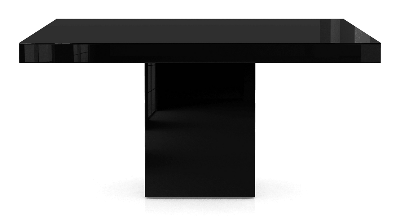 Modloft Beech Dining Table in Black Glass