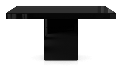 Modloft Beech Dining Table in Black Glass