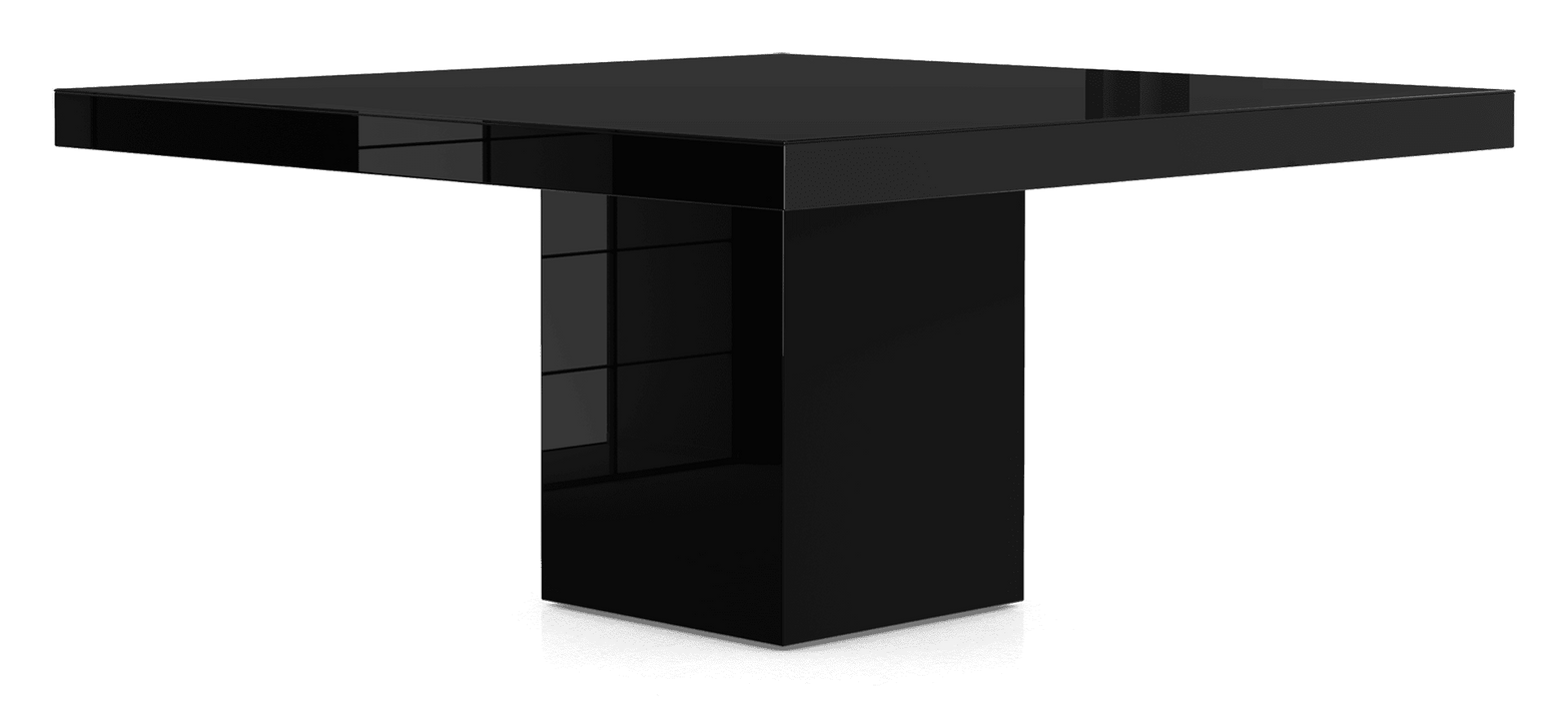 Modloft Beech Dining Table in Black Glass