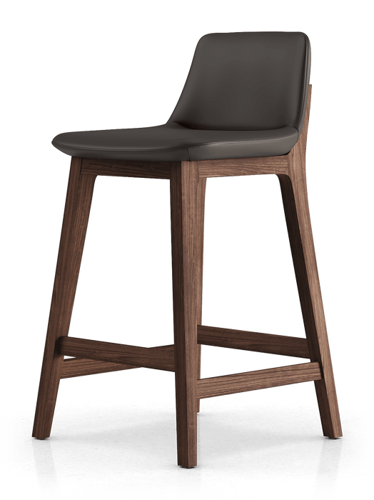 Modloft Mercer Counter Stool in Graphite Eco Leather