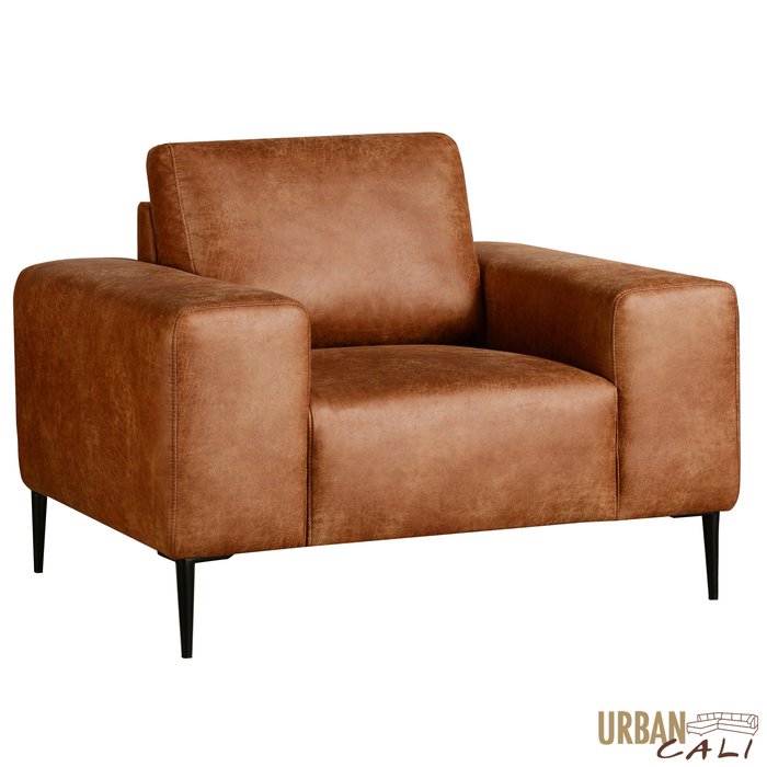 Fresno 3 Piece Sofa, Loveseat, and Chair Set in Rustic Light Brown