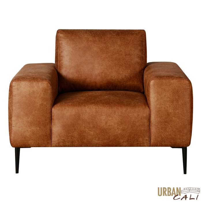 Fresno 3 Piece Sofa, Loveseat, and Chair Set in Rustic Light Brown