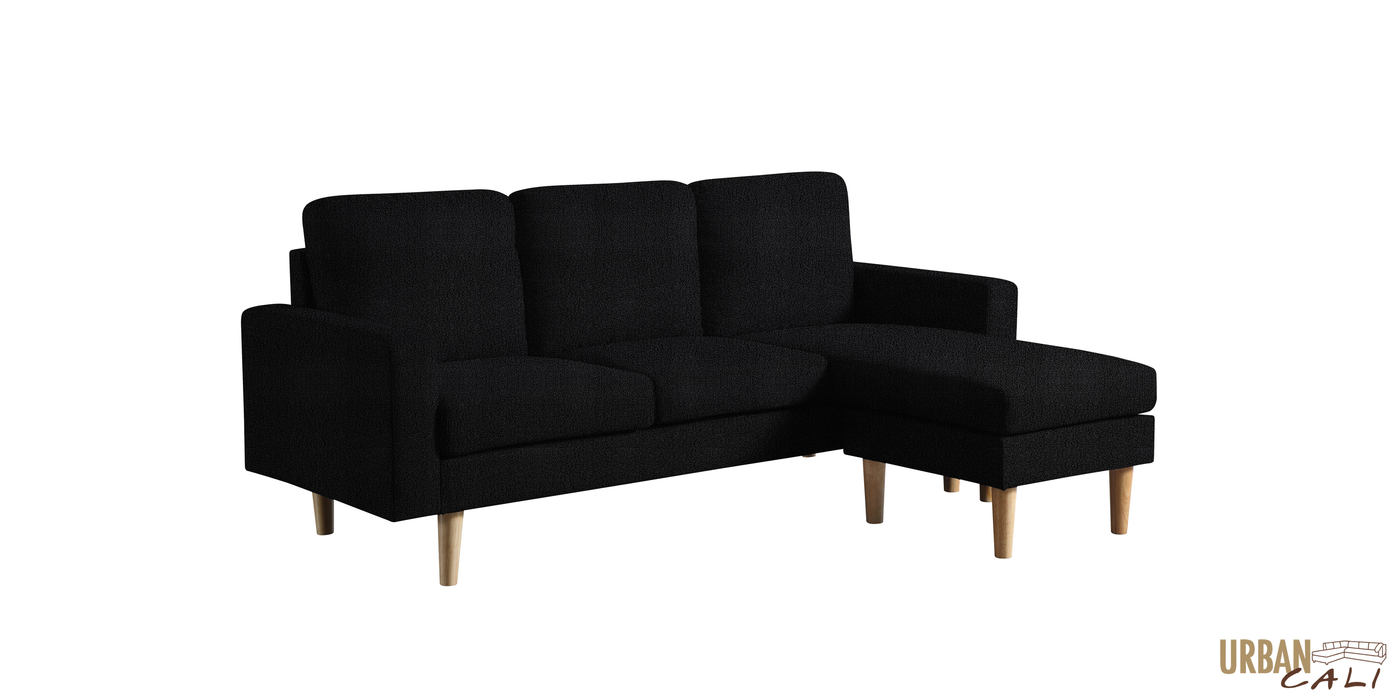 Hillsborough 76" Wide Boucle Sectional Sofa with Reversible Chaise - Available in 3 Colours