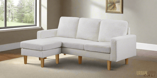 Urban Cali Sectional Sofa Hillsborough 76" Wide Boucle Sectional Sofa with Reversible Chaise - Available in 3 Colours