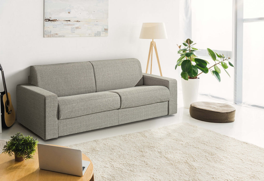 VIG Furnitur Italy Urrita - Modern Gray Fabric Sofa Bed w/ Mattress in Grey