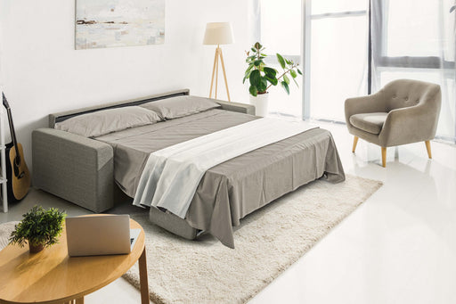 VIG Furnitur Italy Urrita - Modern Gray Fabric Sofa Bed w/ Mattress in Grey