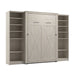 Modubox Key West 111W Full Murphy Bed with Closet Organizers (113W) in Linen White Oak