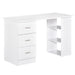 Aosom Homcom Computer Writing Desk Study Table Student Workstation W/ 3 Shelf & 3 Storage Drawers Home office Furnitur in White