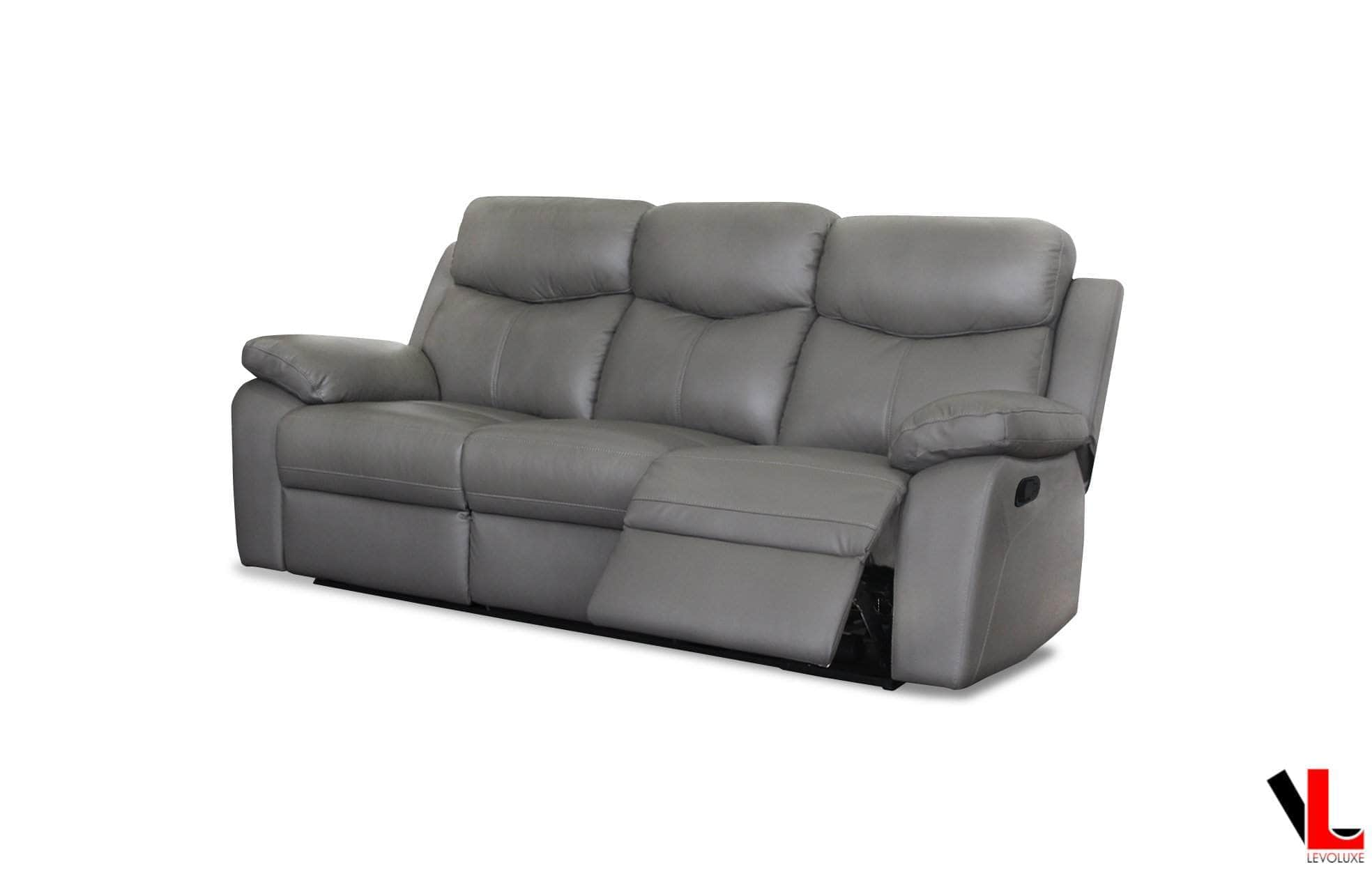 Levoluxe Sofa Set Aveon 2 Piece Pillow Top Arm Reclining Sofa and Loveseat Set in Leather Match - Available in 2 Colours