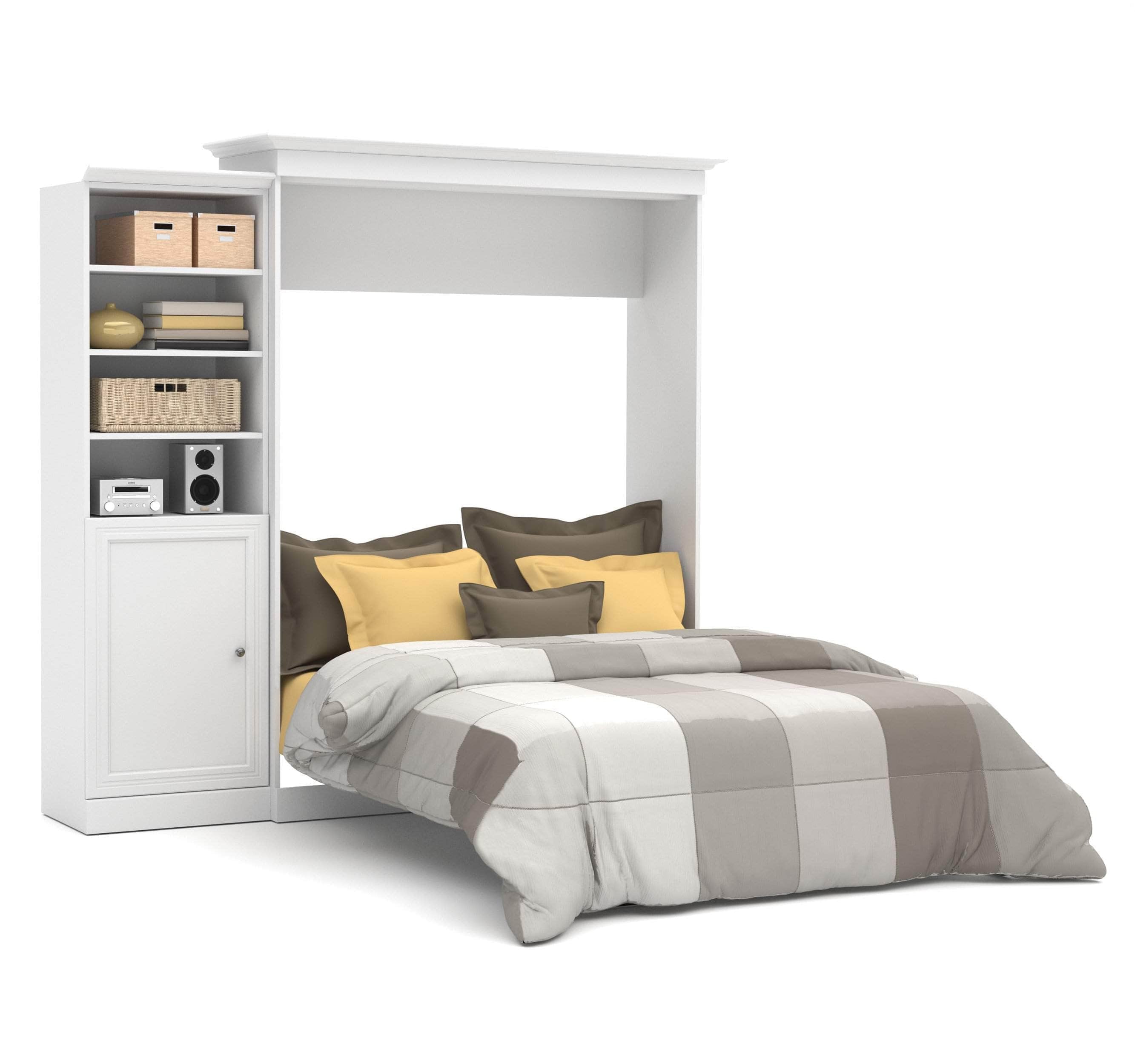 Modubox Versatile Queen Murphy Wall Bed and 1 Storage Unit with Door ...