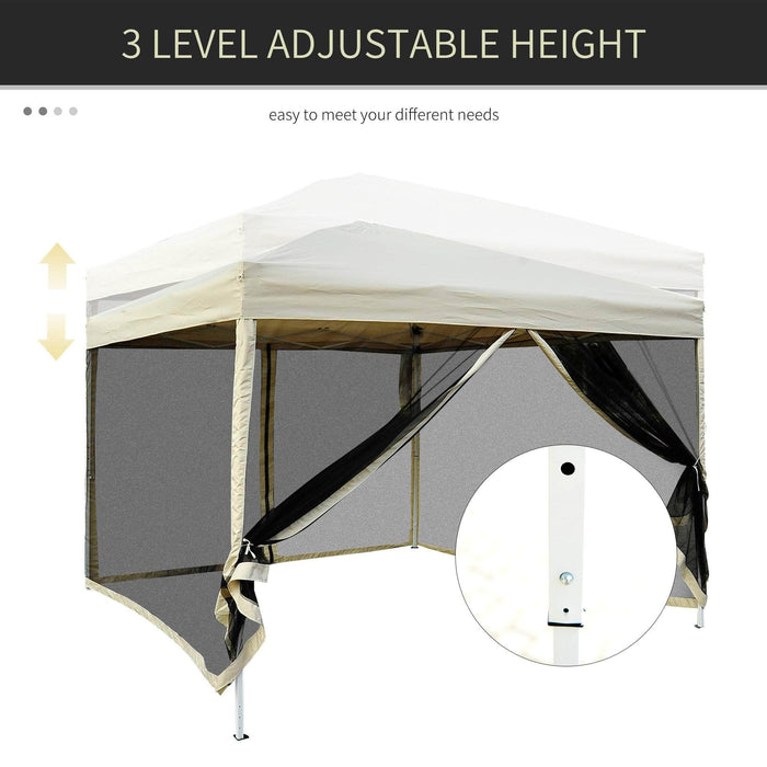Outsunny 10 ft. x 10 ft. Easy Pop Up Canopy Shade Tent with