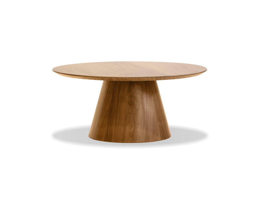 Mobital Tower Round Coffee Table in Natural Walnut — Wholesale