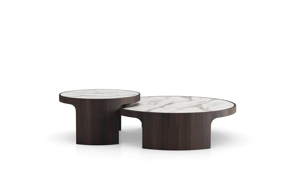  ODIKA Round Mod Concrete Nesting Coffee Tables - Minimalist  Coffee Table End Table Sets for Living Room Set of 2 Side Table : Home &  Kitchen