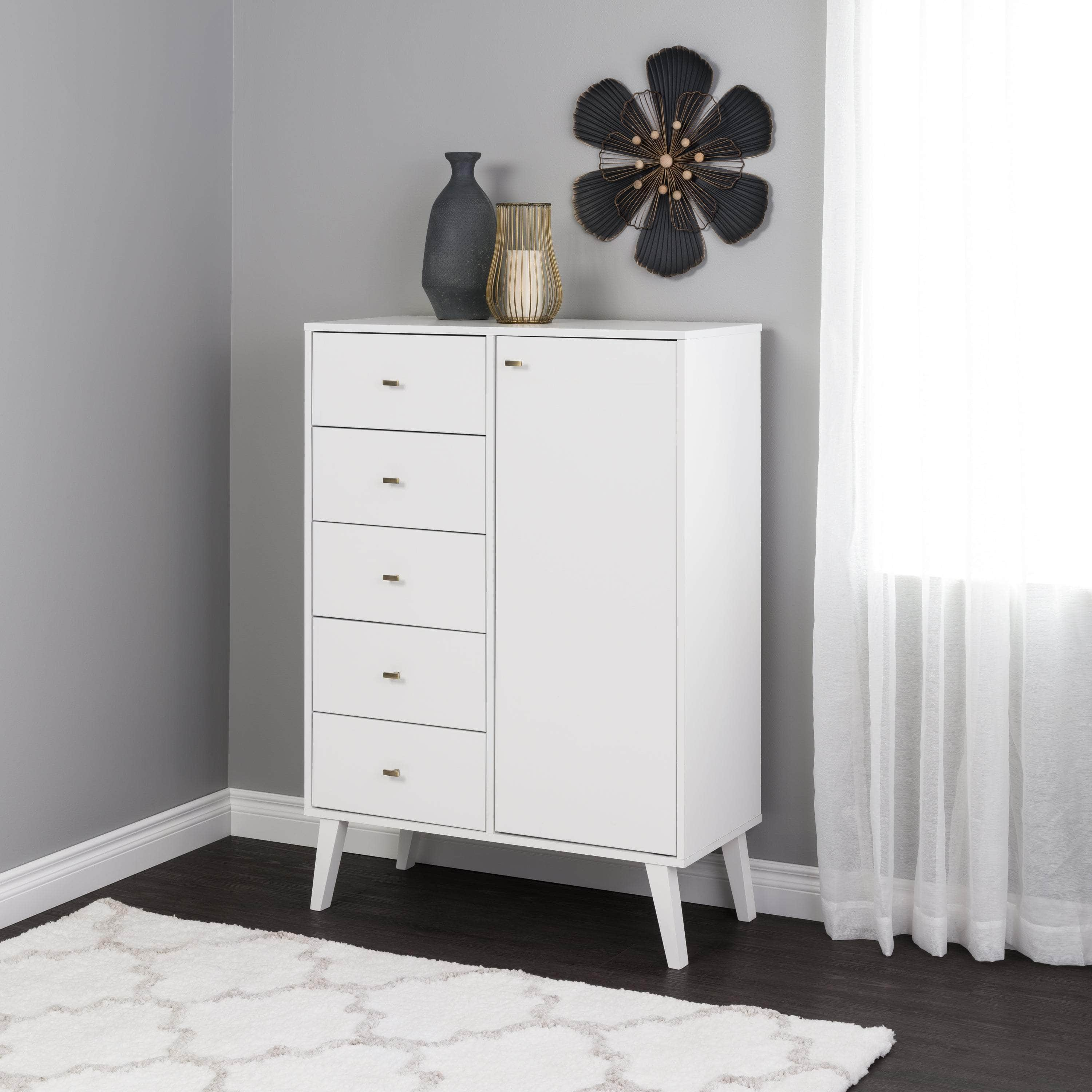 Pending - Modubox Chest Milo 5-drawer Chest with Door - Available in 4 Colours