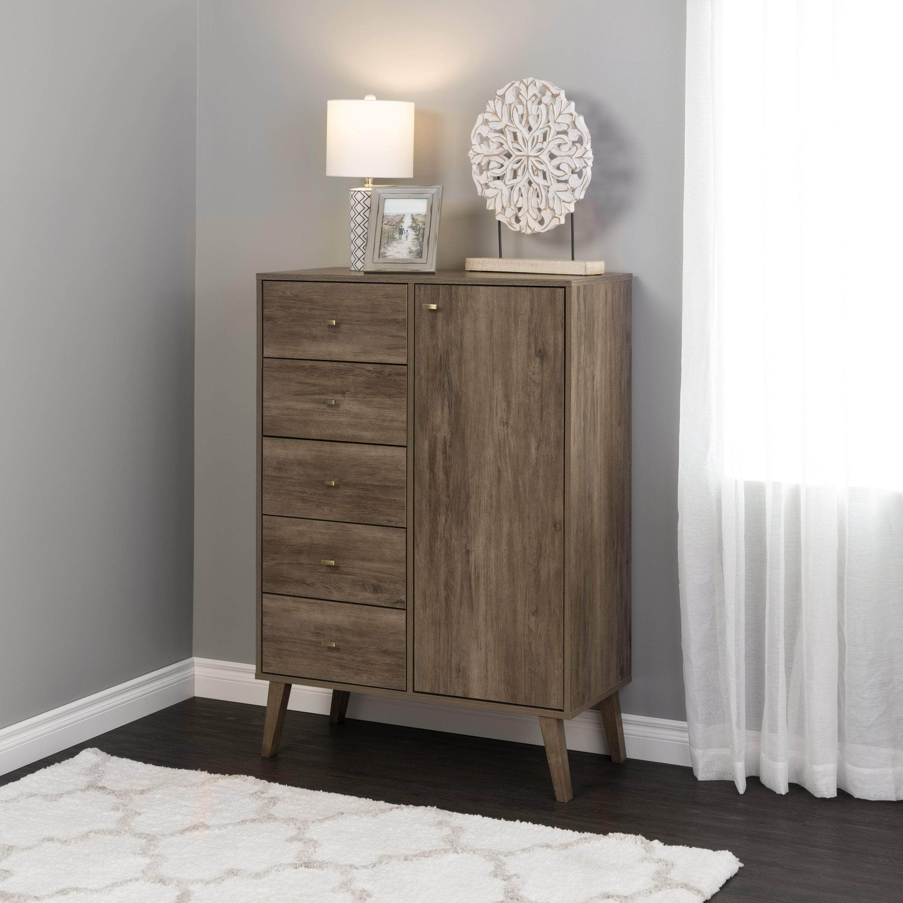 Pending - Modubox Chest Milo 5-drawer Chest with Door - Available in 4 Colours