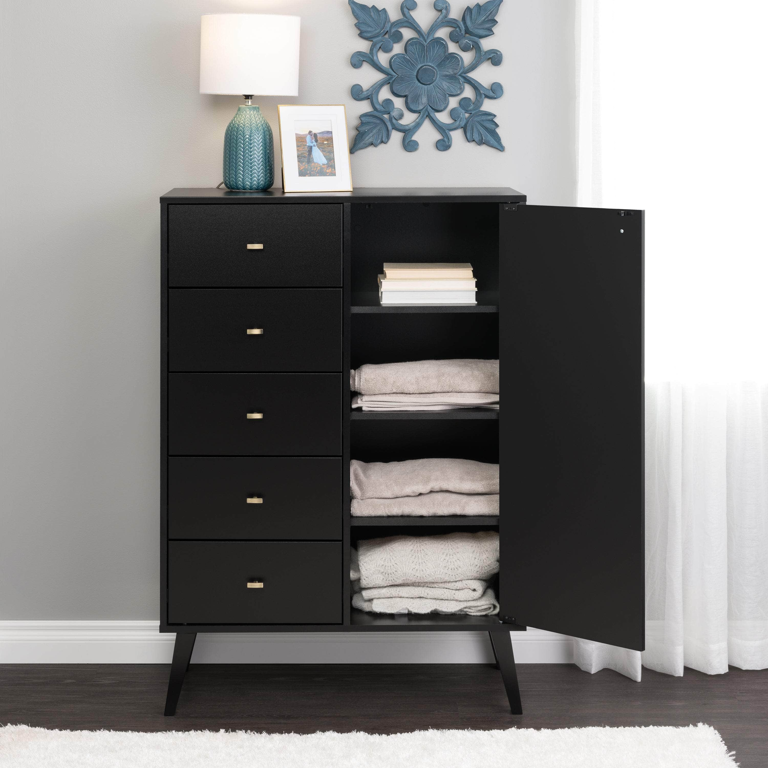 Pending - Modubox Chest Milo 5-drawer Chest with Door - Available in 4 Colours