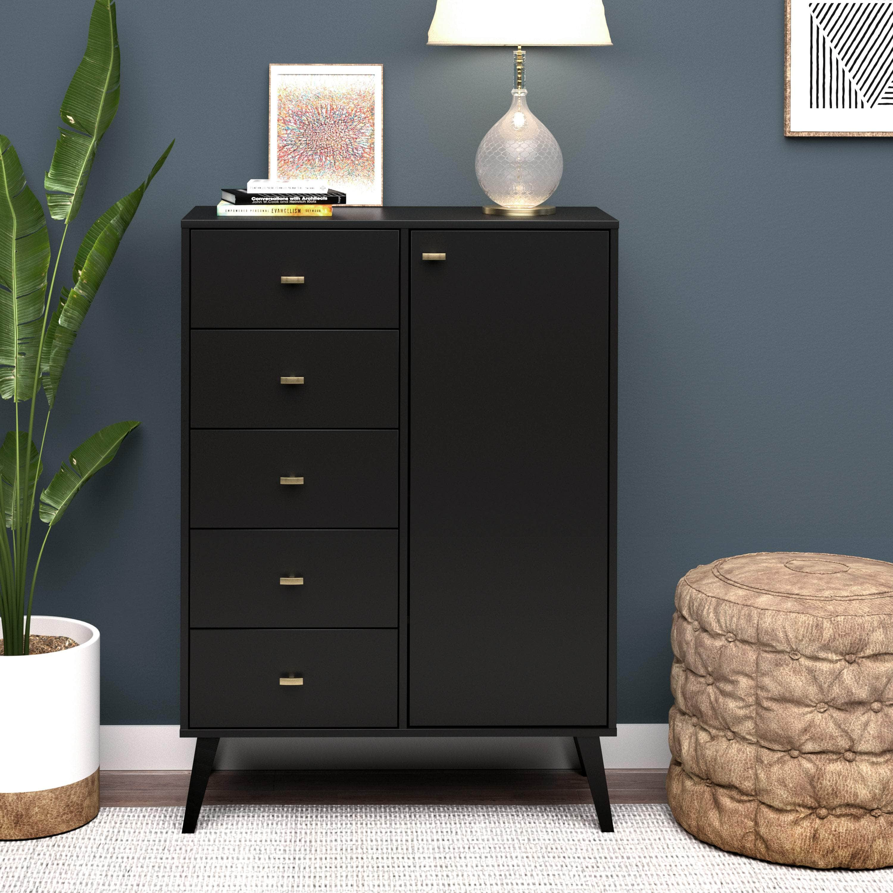 Pending - Modubox Chest Milo 5-drawer Chest with Door - Available in 4 Colours