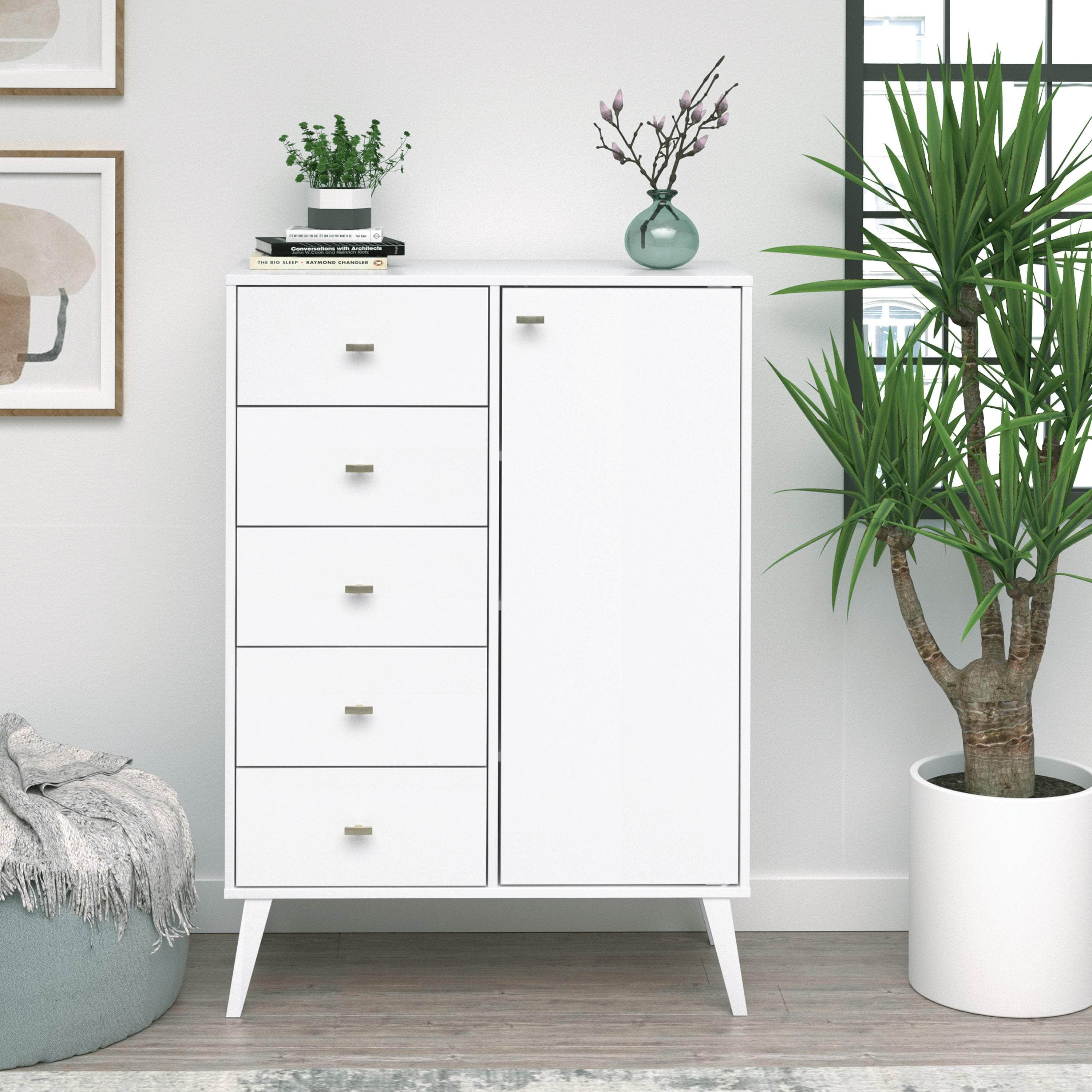 Pending - Modubox Chest Milo 5-drawer Chest with Door - Available in 4 Colours