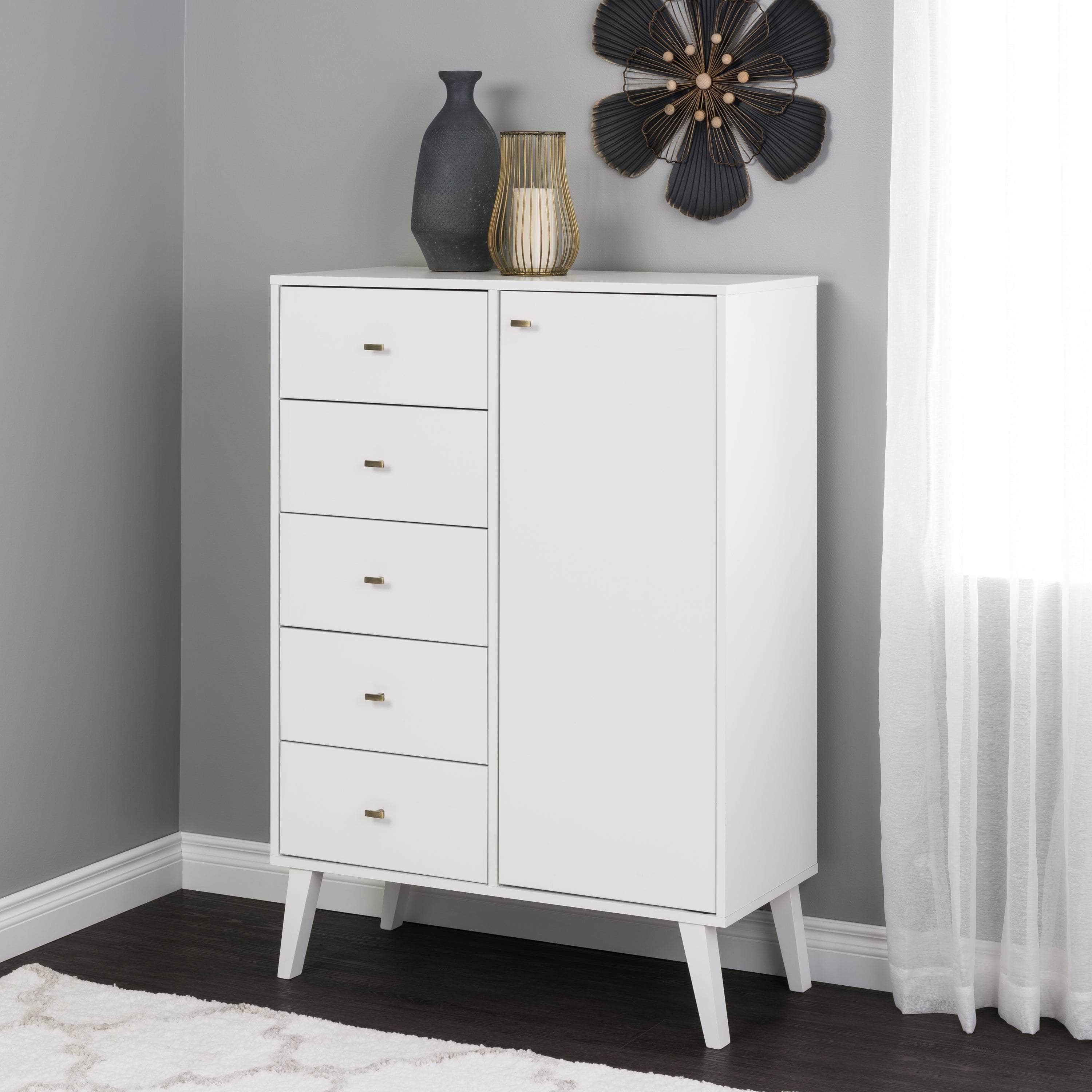 Pending - Modubox Chest Milo 5-drawer Chest with Door - Available in 4 Colours