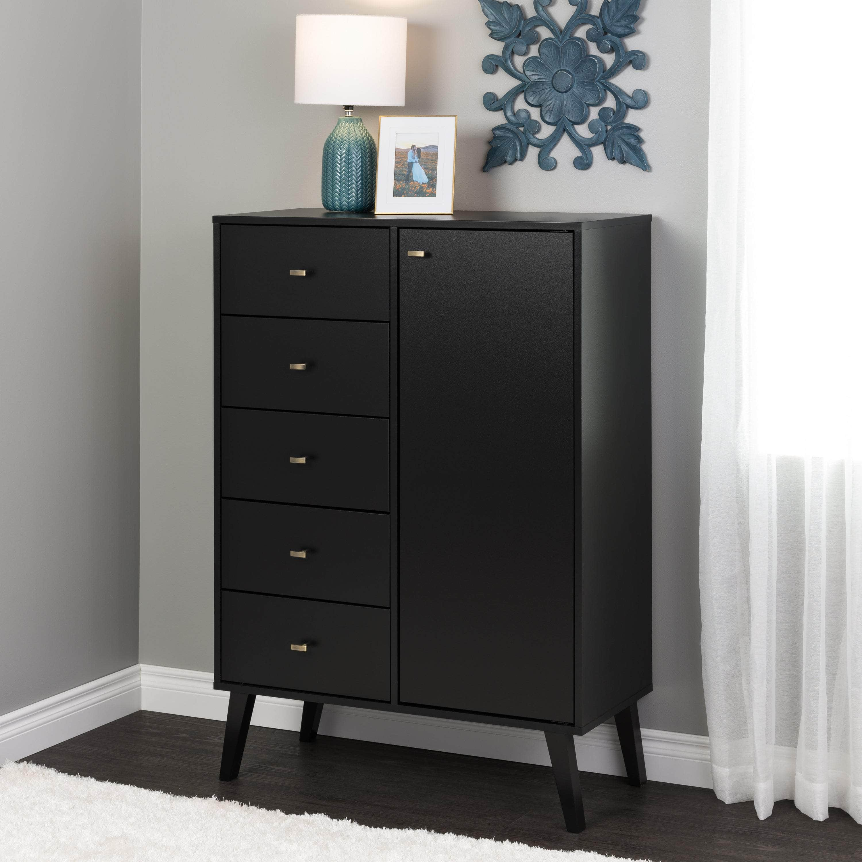 Pending - Modubox Chest Milo 5-drawer Chest with Door - Available in 4 Colours