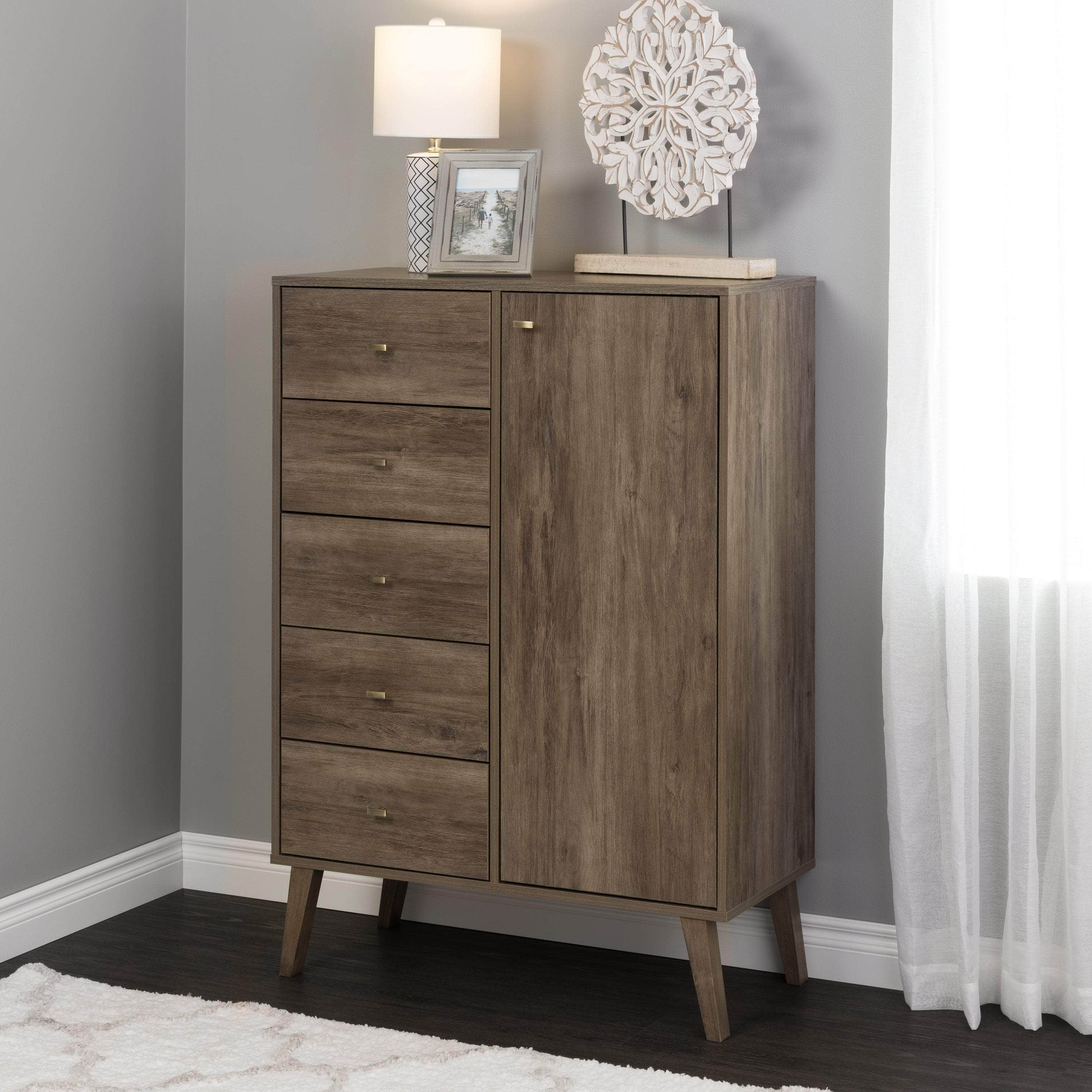 Pending - Modubox Chest Milo 5-drawer Chest with Door - Available in 4 Colours