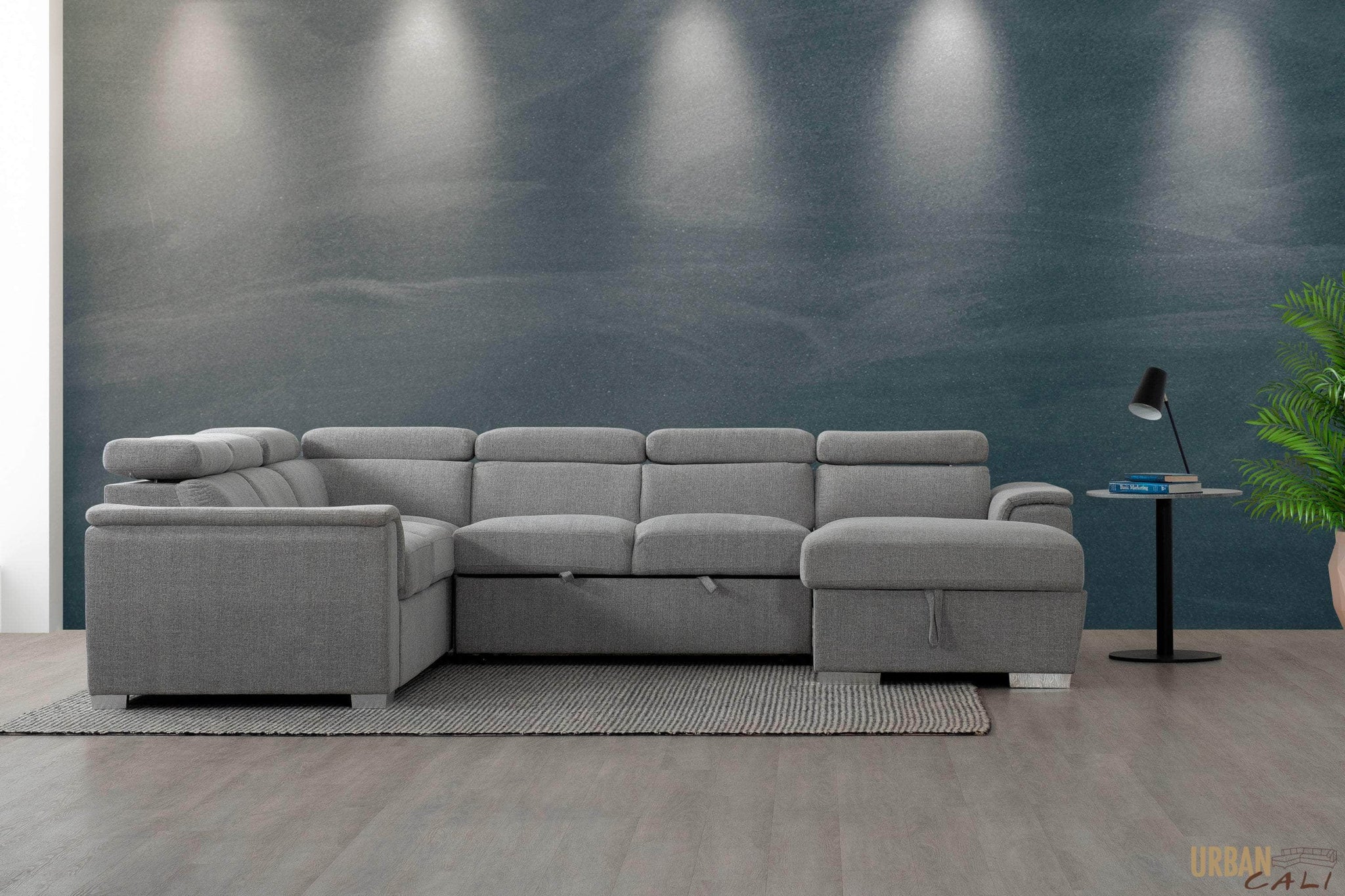 Sectional Sofas In Canada Wholesale Furniture Brokers Canada   Urban Cali Sectional Bel Air Large Modular Sleeper Sectional Sofa Bed With Storage Chaise In Thora Stone 29773259538494 2048x1368 