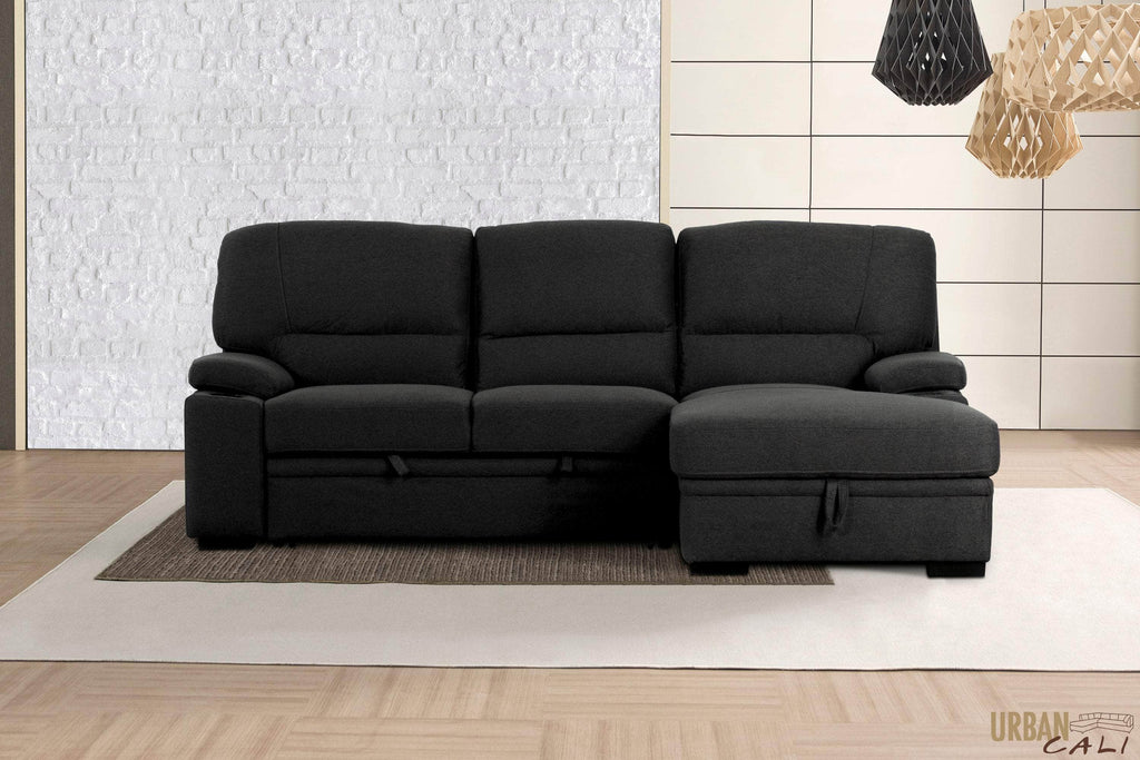 Sofa Beds In Canada Wholesale Furniture Brokers Canada   Urban Cali Sleeper Sectional Anaheim Ii Condo Sleeper Sectional Sofa Bed With Cup Holders And Storage Chaise 29304120442942 1024x684 