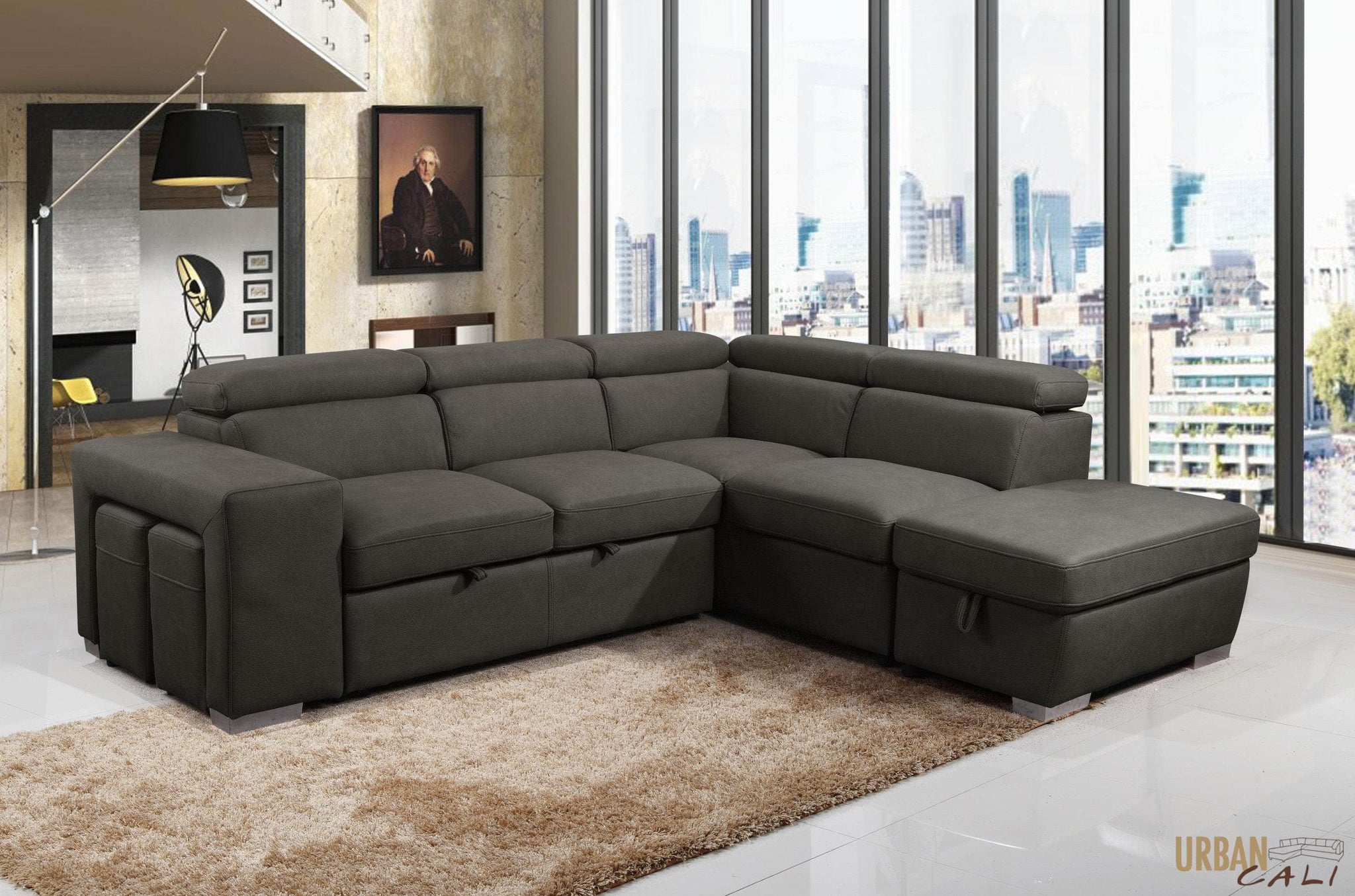 Sectional Sofas In Canada Wholesale Furniture Brokers Canada   Urban Cali Sleeper Sectional Pasadena Large Sleeper Sectional Sofa Bed With Storage Ottoman And 2 Stools Available In 2 Colours 29147673165886 2048x1356 